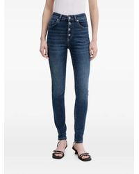 KARL LAGERFELD - Vaqueros Con Detalle De Botones - Lyst
