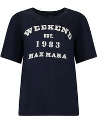 Weekend by Maxmara - Logo-Print Cotton T-Shirt - Lyst