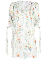 Hunter Bell - Paige Floral-Print Pintucked Mini Dress - Lyst