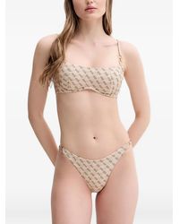 Guess - Logo-Print Bikini Top - Lyst