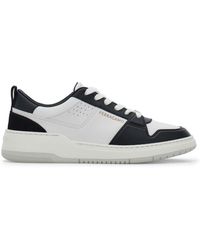 Ferragamo - Panelled Leather Sneakers - Lyst