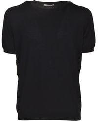 Kangra - Short-Sleeve Round-Neck Sweater - Lyst