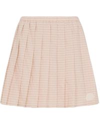 Moncler - Gingham Plooirok - Lyst