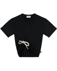 Area - Crystal-Embellished Knot T-Shirt - Lyst
