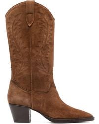 Anna F. - 60mm Texan Suede Boots - Lyst