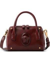 Versace - Roomy Small Leather Boston Bag - Lyst