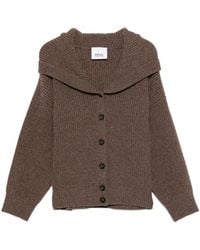 Erika Cavallini Semi Couture - Donato Hooded Ribbed-Knit Cardigan - Lyst