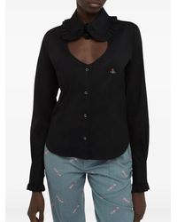 Vivienne Westwood Cut-out Heart Shirt in Black | Lyst