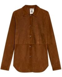 Semicouture - Filipa Long-Sleeve Leather Shirt - Lyst