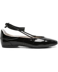 Patrizia Pepe - Ankle-Tie Ballet Flats - Lyst