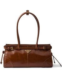 Prada - Sac Porté Épaule En Cuir Bonnie Médium - Lyst