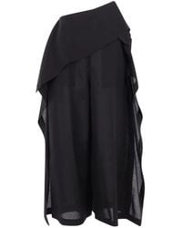 Issey Miyake - All Squares Asymmetric Fold-Over Trousers - Lyst