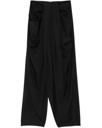Balmain - Grain De Poudre Draped Trousers - Lyst