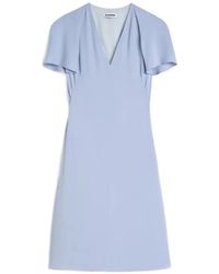 Jil Sander - Cape-Detail A-Line Dress - Lyst