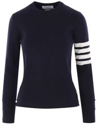 Thom Browne - 4Bar Cotton Sweater - Lyst