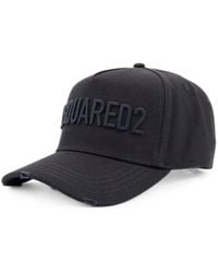 DSquared² - Logo-Patch Distressed Baseball Cap - Lyst