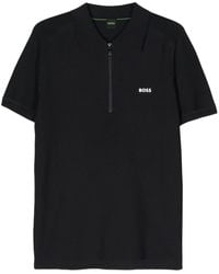 BOSS - Logo-rubberised Polo Shirt - Lyst