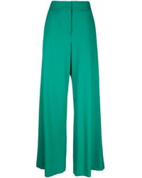 MSGM - High-waisted Virgin Wool Palazzo Trousers - Lyst