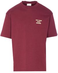 Drole de Monsieur - Crew Neck Logo Print T-Shirt - Lyst