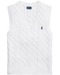 Polo Ralph Lauren - Cable-Knit V-Neck Vest - Lyst