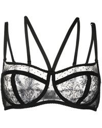Dolce & Gabbana - Floral-Lace Balcony Bra - Lyst