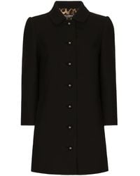 Dolce & Gabbana - Short Woolen Coat - Lyst