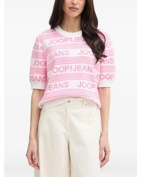 Joop! - Karie Logo-Pattern Striped T-Shirt - Lyst