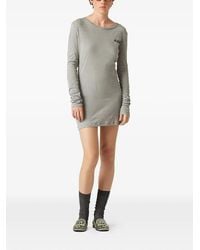 Miu Miu - Ribbed Mini Dress - Lyst