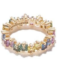 Suzanne Kalan - 18kt Yellow Gold Pastel Fireworks Eternity Band Ring - Lyst