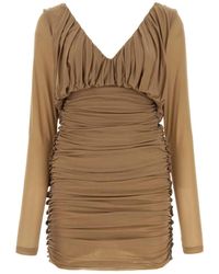 Saint Laurent - Vネック ミニドレス - Lyst