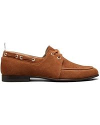 Thom Browne - Chaussures Bateau À Détails Richelieus - Lyst