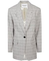 Isabel Marant - Veste Boutonnée À Carreaux - Lyst