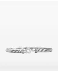 David Yurman - Buckle Classic Cable Armband Aus Sterlingsilber Mit Diamanten (5Mm) - Lyst
