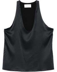 ARMARIUM - Halterneck Satin Tank Top - Lyst
