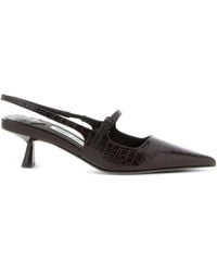 Jimmy Choo - 45Mm Crocodile-Embossed Slingback Pumps - Lyst
