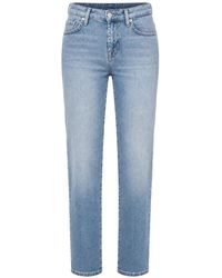 7 For All Mankind - Logo-Patch Straight-Leg Jeans - Lyst