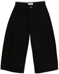 The Attico - Jeans Met Wijde Pijpen En Riemlussen - Lyst