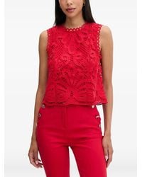Morgan - Guipure-Lace Sleeveless Top - Lyst