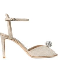 Jimmy Choo - Sandalias con tacón de 85 mm y apliques de cristal - Lyst