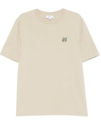 Maison Kitsuné - T-Shirt Met Vossenkop - Lyst