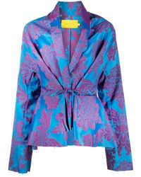 Marques'Almeida - Floral Print Tie-front Jacket - Lyst