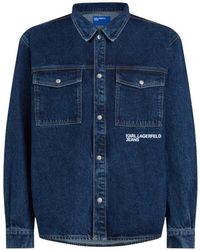 KARL LAGERFELD - Logo Denim Overshirt - Lyst