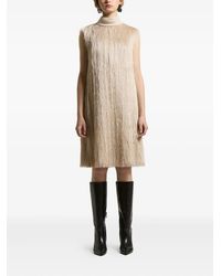 Peserico - Fringed High-Neck Dress - Lyst