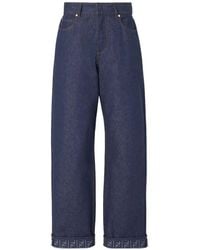 Fendi - Ff Reverse Denim Jeans - Lyst