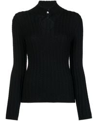Vivetta - Ribbed-knit Cut-out Top - Lyst