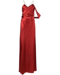 Michelle Mason - Draped-panel Silk Gown - Lyst