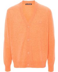 Acne Studios - Wollcardigan mit Face-Patch - Lyst