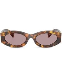 Miu Miu - Logo-Lettering Sunglasses - Lyst