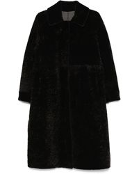 Manzoni 24 - Mantel mit Shearling-Kragen - Lyst
