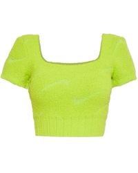 Nike - Square-Neck Short-Sleeved Top - Lyst